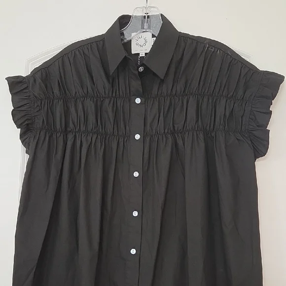 Pretty Black Button Down Dress In Perfect New Condition! - Picture 3 of 8